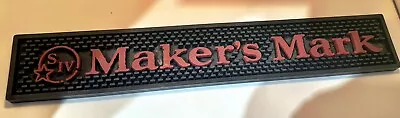 Rubber Bar Mat Maker’s Mark Barrel Aged Whiskey Bar Service  20” X 3-1/4” Black! • $18.25
