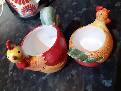 Yankee Candle Rooster Chicken Set Votive Holder  & Tea Light Holders  Easter • £13