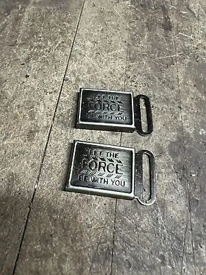 Vintage Old Rare Original Star Wars Let The Force Be With You Metal Belt Buckles • $24.99