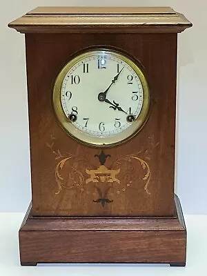 Antique Working SESSIONS 'Time & Strike' Inlaid Victorian Mantel Shelf Clock • $249.99