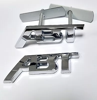 ABT CHROME Set Front Back Grill Grille 3D Metal Badge Emblem For Audi  • £9.95