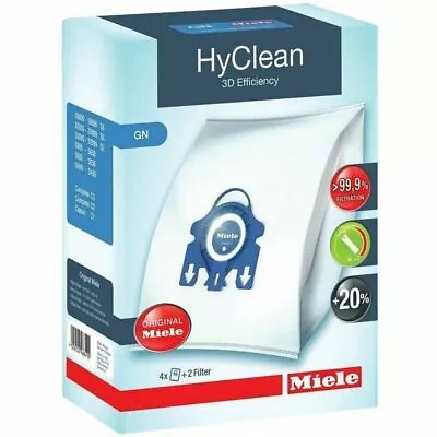 £7.99 • Buy 1 Box Miele HyClean GN Vacuum Cleaner Hoover Dust Bags Complete C2 C3 Cat & Dog