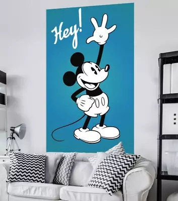 Children Bedroom Wall Mural Wallpaper 6.5ftx3.9ft Non-woven Disney Mickey Mouse • £54.99