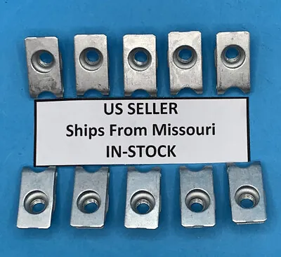 Bag Of 10- Extruded U-Nuts Front License Plate + Clips For Honda & Acura 6mm Nut • $11.85