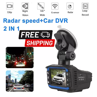 2IN1 Anti Radar Laser Police Detector Speed Car Recorder Dash Camera Night  US • $34.72