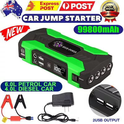 Portable Car Jump Starter 99800mAh Power Bank Pack Battery Charger Booster 12V • $59.99