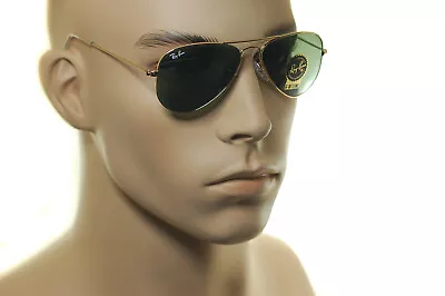 $165.25 • Buy Ray-Ban Aviator SMALL RB3044 L0207 52mm Mens Women / Kids Boys GOLD GREEN Rb3025