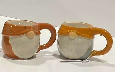 New Fall Mini Gnome Coffee Mug Cup Hobby Lobby Set Of Two 2 Free Ship • $13.50