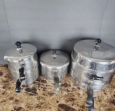 Vintage Farberware Aluminum Clad Cookware 9 Piece Set Lot Pots Skillets Lids • $114.99