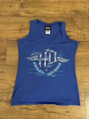 Women’s Harley Davidson Tank Top Blue - Large - Free Shipping • $14.99