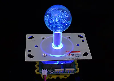$21.95 • Buy LED Illuminated Arcade Joystick 2-4-8-way With Blue LED Ball Top