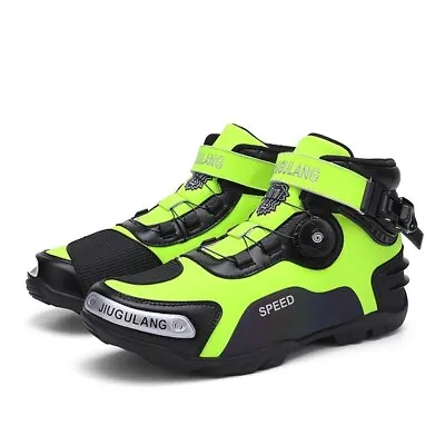 Men's Breathable Waterproof Durable Comfortable Motorcycle Boots Racing Shoes • $88.58