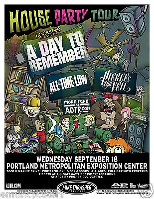 A Day To Remember/all Time Low/pierce The Veil 2013 Portland Concert Tour Poster • $17.31