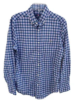 Vineyard Vines Performance Classic Fit Tucker Shirt Men's Small Blue Plaid • $19.80