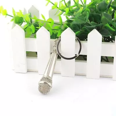 Metal Microphone Keychains - Music Lover Bag Charms Unisex Fashion Accessory 1pc • $11.68