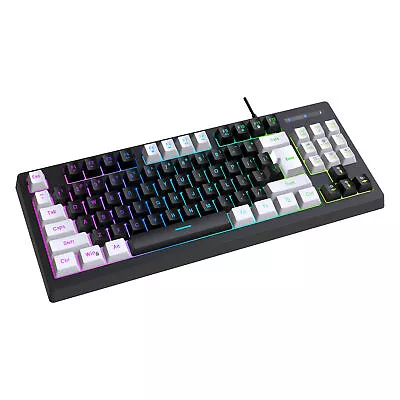 A877 Wired K87  Streamer  Gaming Keyboard Adjustable Backlit F9P2 • $36.99