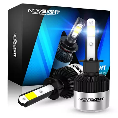 NOVSIGHT Pair H1 LED Headlight Globe Bulbs Kit Hi-Lo Beam 6500K Super Bright COB • $32.99