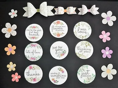 Craftwork Cards Wild Flowers Kit Die Cut Sentiments Flowers Bows 12 Sheets • £4.75