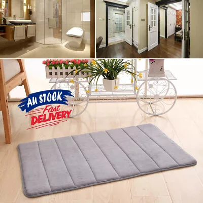 Bathroom Mats Toilet Carpet  Rug Meomory Foam Large Anti Slip Shower Floor Bath • $11.25