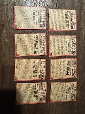 A&BC Civil War News Cards From 1965 - VGC! - 8 Cards • £10