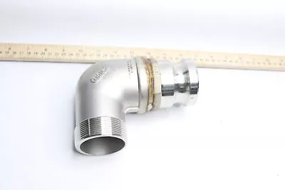 90 Deg. Elbow SCH40 Stainless Steel 2-1/4  Welded To Camlock Fitting 2.5  TC-316 • $35.06