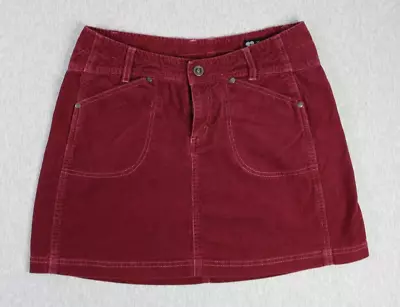 Kuhl Womens Corduroy Skirt SIZE 8 Red Outdoors Fall Hiking Casual Cute • $12