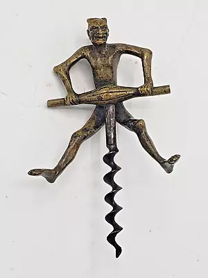 Antique Bronze Devil Corkscrew Very Rare Great Detail Circa 1880 - 1900 • $147.50