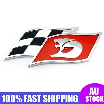 Red HSV Racing Flag Badge Emblem For Holden Commodore GTS R8 Clubsport MALOO AU • $18.95