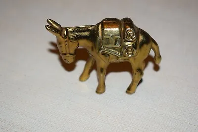 Gold Coloured Donkey Figure Metal Ornament Collectable Animal • $12.62