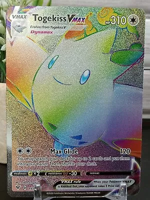 Pokemon TCG - Togekiss Vmax 191/185 Full Art Secret Rainbow Rare - Vivid Voltage • $12.99