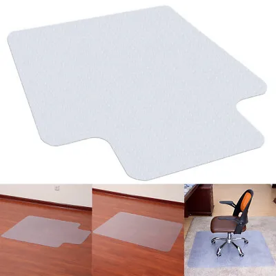 Non Slip Home Office Chair Desk Mats Floor Carpet Protector PVC Plastic 90X120cm • £14.95