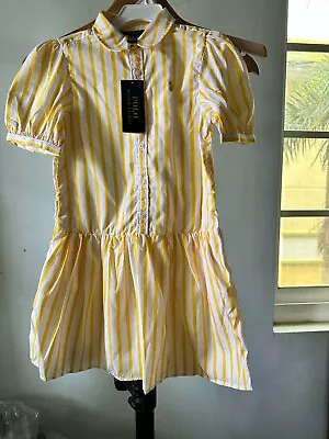 NWT Polo Ralph Lauren Girls 6 DRESS  STRIPED POPLIN • $25.99