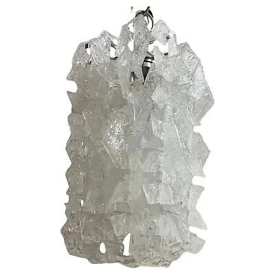 1970s Mid-Century Modern White Murano Glass Cascade Chandelier By • $3760.05