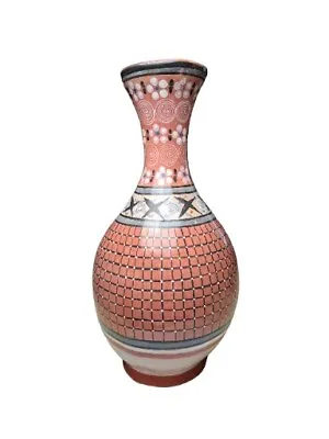 Vintage Handmade Mexican Pottery Vase~Art Pottery~14  Tall~Signed • $26.99