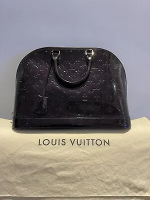 $2600 • Buy Discontinued Louis Vuitton Amarante Monogram Vernis Patent Leather Alma GM Bag