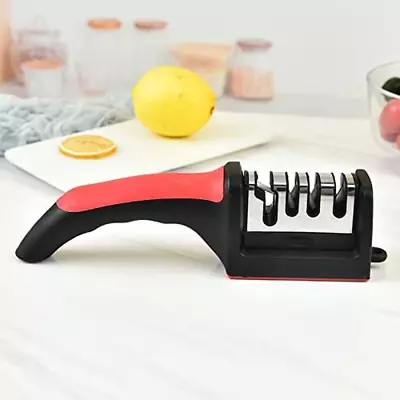 Kitchen Chef Knife And Scissors Sharpener For Straight 4-Stage Knife Sharpening • $16.99