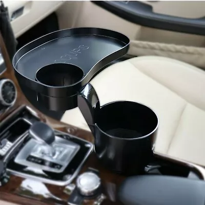 $9.99 • Buy REFURBISHED 2CUPS Car Cup Holder Expander And Attachable Tray Set, Final Sale