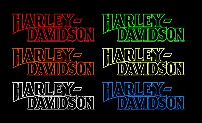 Harley Davidson Gas Tank Decal Set  Die Cut Sticker  Sportster Dyna Soft Tail • $15.89