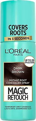 L'Oreal Paris Magic Retouch Instant Root Concealer Spray Dark Brown 75ml • £8.98