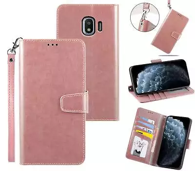 Galaxy J2 Pro (2018) Pu Leather Wallet Case Cowhide Finish Lanyard • $7.95