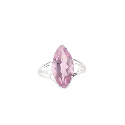 Natural Morganite Gemstone 925 Sterling Silver Jewelry Statement Ring For Women • $15.99