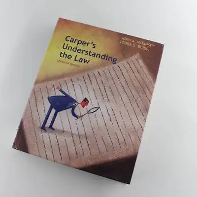 Carper's Understanding The Law Book By John McKinsey Debra Burke • £43.95