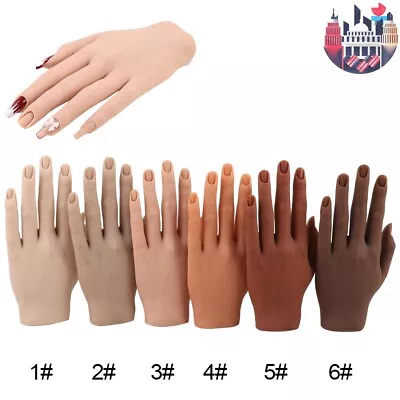 US Stock Silicone Hand Model Nail Art Manicure Trainer Hand Tool Teaching Model • $51.48