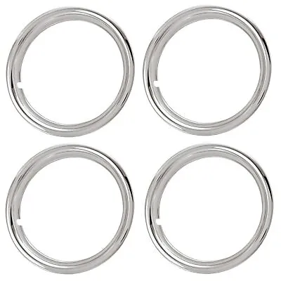 16  Chrome Plated Stainless Steel Beauty Rings TRIM RING SET Of 4 • $173.90