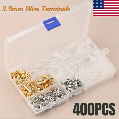 400Pc Motorcycle Wiring Harness Loom Bullet Connector Brass 3.9mm Electrical Kit • $10.44