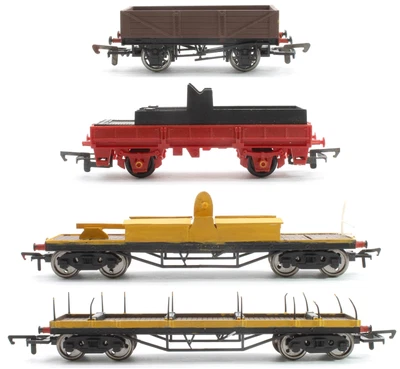 £24.50 • Buy Hornby & Dapol 'oo' Gauge Rake Of 4 Brakedown Crane Rolling Stock Wagons
