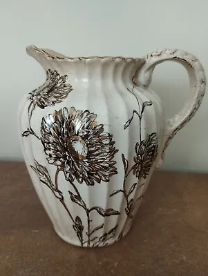 Antique Victorian Staffordshire 'Aesthetic'  Jug Or Pitcher Approx 2 Pints • £9.95