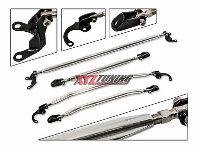 Strut Tower Tie Arm Bars Brace 4 Pieces Combo Upper +Lower For 92-95 Honda Civic • $98.99