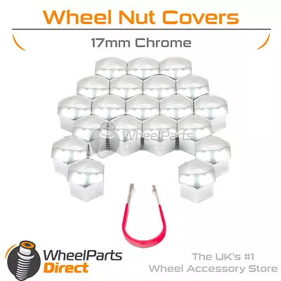 Chrome Wheel Nut Bolt Covers 17mm GEN2 For Vauxhall Vectra [C] 02-08 • $16.15