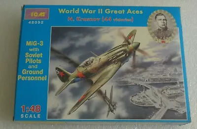 Icm Mig-3 With Soviet Pilots & Ground Personnel Airplane Wwii Model 1:48 48052 • $18.99